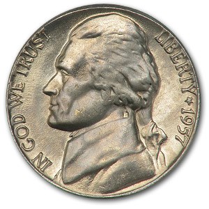 1957-D Jefferson Nickel BU 1957-D Jefferson Nickel BU